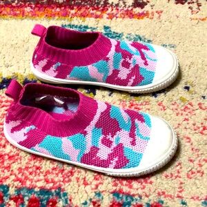 Thereabouts Baby/Toddler Pink/Teal Camo Slip On Sneakers